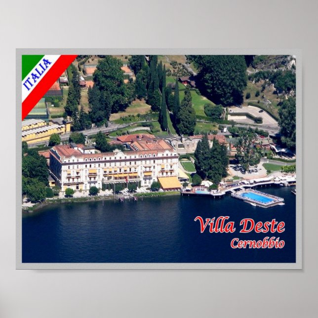 Poster Itália - Lombardia - Lago Como - Cernobbio - (Frente)