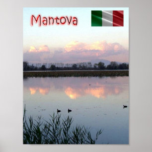 Poster Itália - Lombardia - Mantova - Visão do outono -