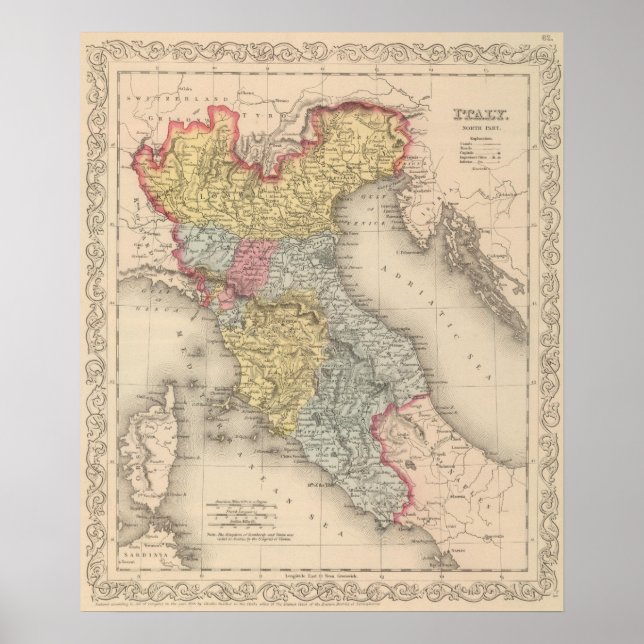 Pôster Itália norte (Frente)