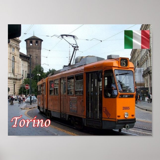 Poster Itália - Piemonte - Torino - Tram - (Frente)
