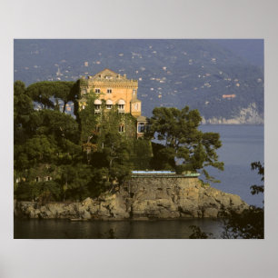 Pôster Itália, Portofino. A vida cênica no