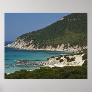 Pôster Itália, Sardenha, Solanas. Praia.