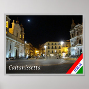 Poster Itália - Sicília - Caltanissetta -