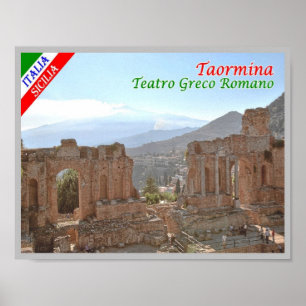Poster Itália - Sicília - Taormina - Teatro Grego-Roman