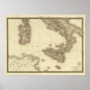 Poster Italia, suiça, Illyria norte