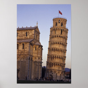 Pôster Itália, Toscana, Pisa Torre Inclinada de Pisa e