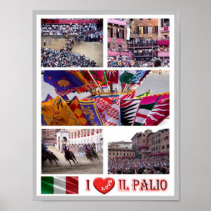 Poster Itália - Toscana - Siena - Piazza Del Campo -