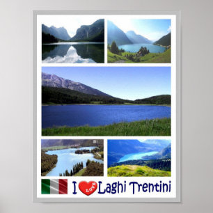 Poster Itália - Trentino Alto Adige - Laghi Trentini -