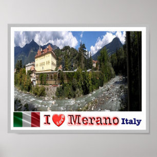 Poster Itália - Trentino Alto Adige - Merano -