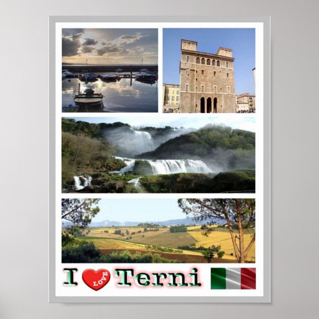 Poster Itália - Úmbria - Terni - I Love (Frente)