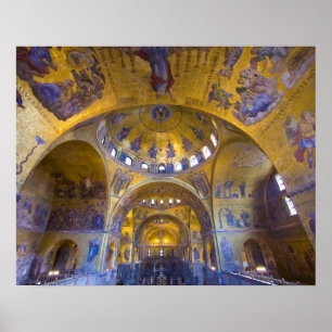 Pôster Itália, Veneza. Interior da Catedral de São Marcos