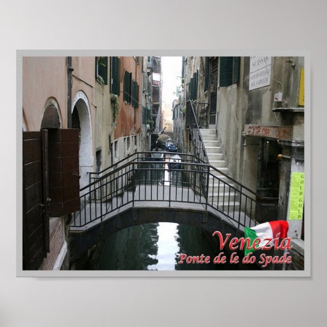 Poster Itália - Veneza - Ponte De le Do Spade - (Frente)
