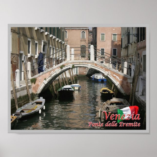Poster Itália - Veneza - Ponte dos Hermits - (Frente)