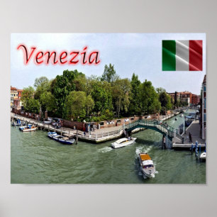 Poster Itália - Veneza - Rio Novo - Giardini Papadopoli