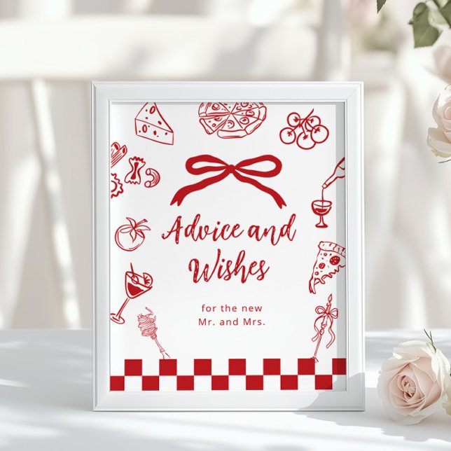 Poster Italian Advice and wishes Thats Amore bridal (Criador carregado)