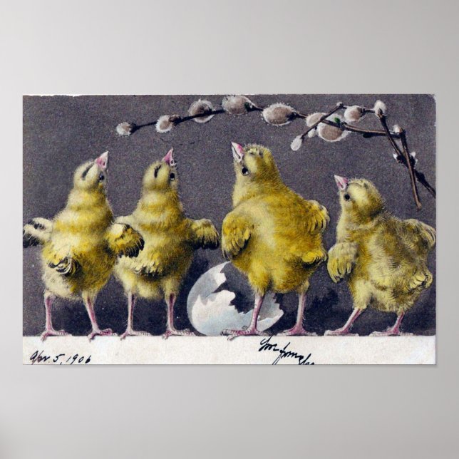 Poster Italian Easter Vintage Postcard from 1906 (Frente)