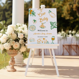 Poster Italian Lemon Ciao Baby Pasta & Pizza Baby Shower