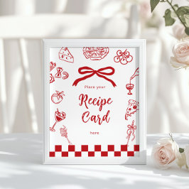Poster Italian Place you recipe card Thats Amore theme