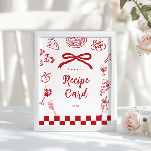 Poster Italian Place you recipe card Thats Amore theme (Criador carregado)