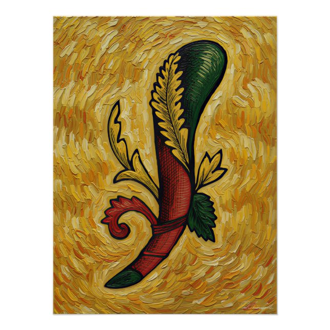 Pôster Italian Playing Cards - Ace of Clubs, Scopa (Frente)