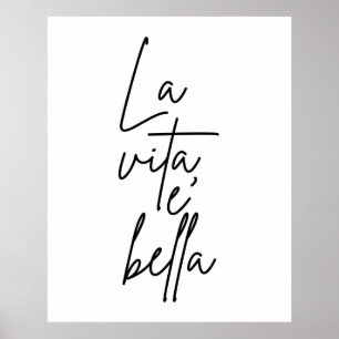 Poster italiano das citações de Vita E Bella do