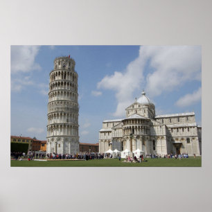 Pôster Italy, Pisa. Leaning Tower of Pisa and