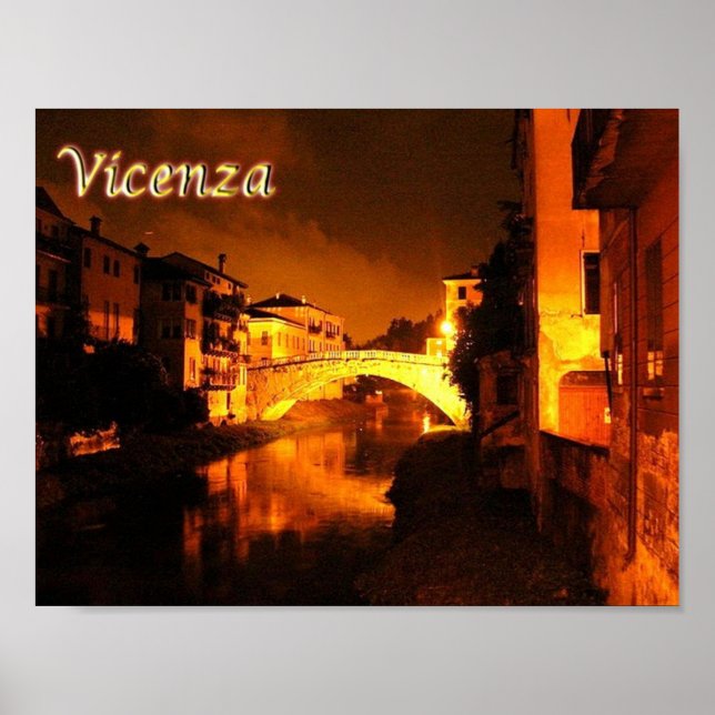 Poster Italy - Veneto - Vicenza - Bridge San Michele - (Frente)