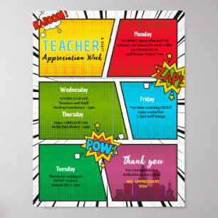 Poster Itinerário da Semana de Apreciação do Professor He