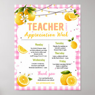 Poster Itinerário da Semana de Apreciação dos Professores