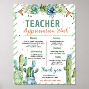 Poster Itinerário da Semana de Apreciação dos Professores