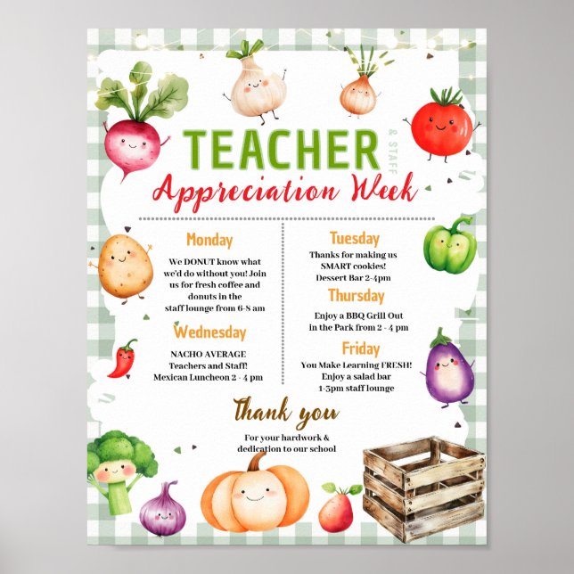 Poster Itinerário da Semana de Apreciação dos Professores (Frente)