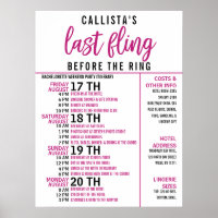 Itinerário de Festa de Despedida de Solteira Rosa 