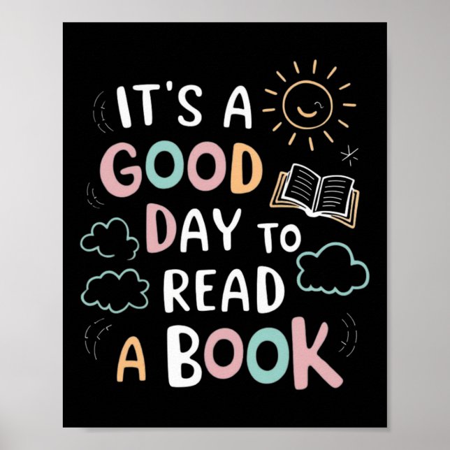 Poster It's A Good Day To Read A Book Elementary Teacher  (Frente)