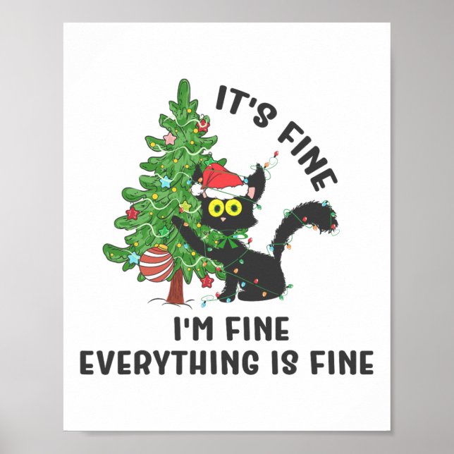 Poster It's Fine Im Fine Everything Is Fine Elf Xmas Matc (Frente)