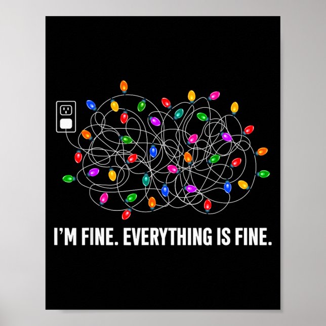 Poster It's Fine I'm Fine Everything Is Fine Funny Christ (Frente)
