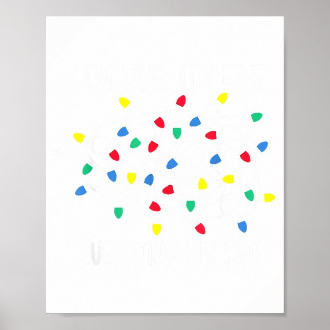 Poster It's Fine I'm Fine Everything Is Fine Funny Christ (Frente)