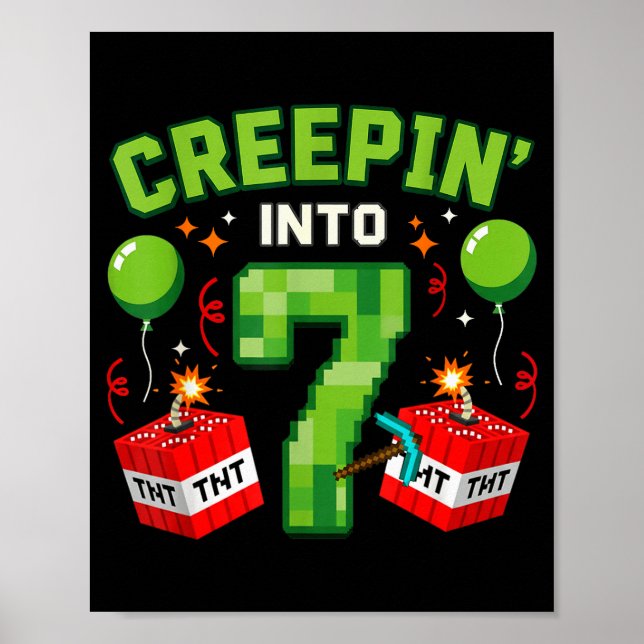 Poster It's My 7th Birthday Boy Gamer Creen’ Into 7 Gamer (Frente)