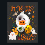 Poster It's My Boo Day Kids Cute Halloween Birthday Ghost<br><div class="desc">Do you celebrate your Birthday on Halloween? Looking for a birthday party Halloween ghost design? Look no further than this It's My Boo Day Kids Cute Halloween Birthday Ghost. Cute Halloween birthday ghosts with balloons, bats, pumpkin, and spooky eye. Perfect for women, girls, and kids that celebrate their boo day...</div>