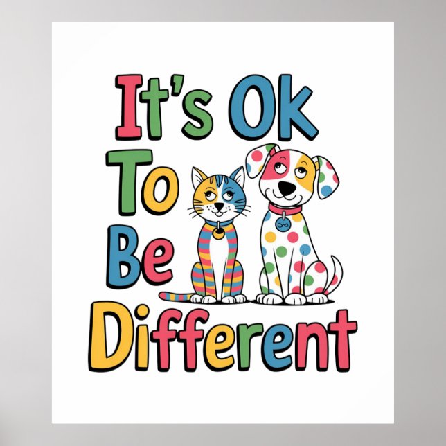 Poster It's ok to be different (Frente)
