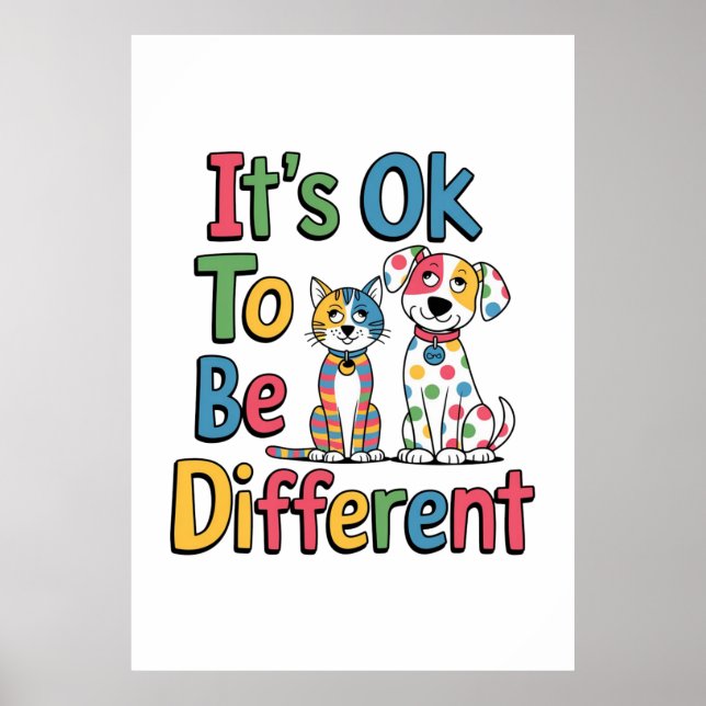 Poster It's ok to be different (Frente)