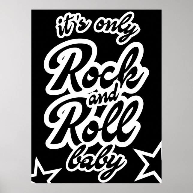 Poster Its Only Rock and roll Baby (Frente)