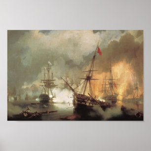 Poster Ivan Aivazovsky - A Batalha de Navarino