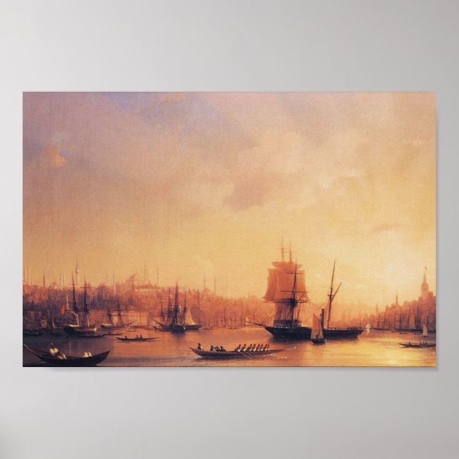 Poster Ivan Aivazovsky- Suco no Corno Ouro (Frente)
