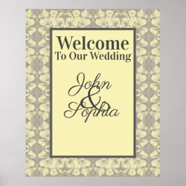 Poster Ivory e Cinza Floral