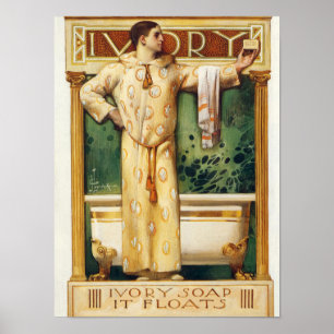 Poster Ivory Soap it Floats, Ivory Magazine, 1900