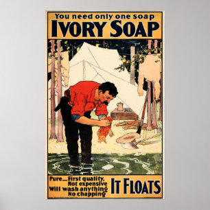 Poster IVORY SOAP que você precisa apenas de um anúncio d