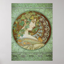 Ivy por Alphonse Mucha Art Nouveau