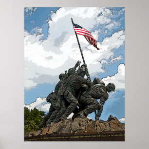 Pôster Iwo Jima - Posterized