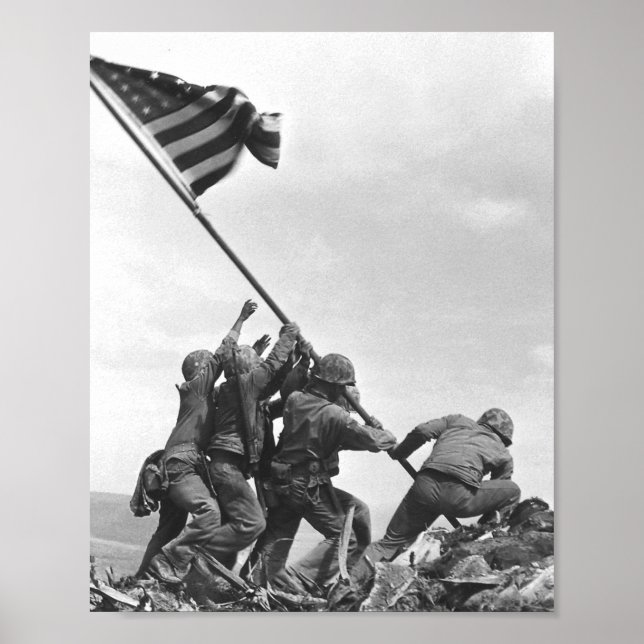 Poster Iwo Jima Raising American Flag (Frente)