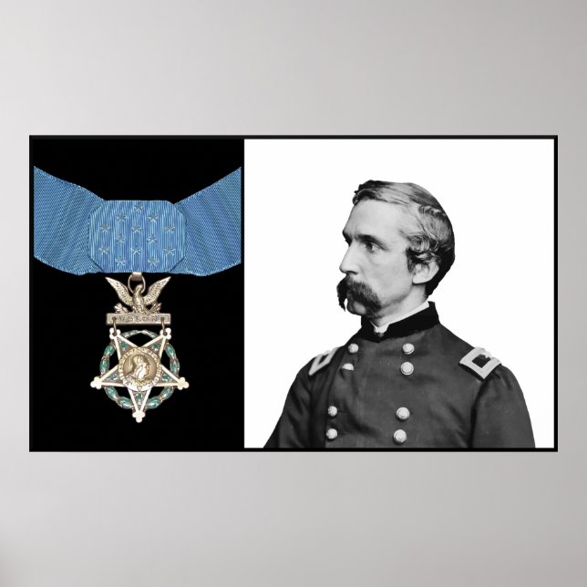Poster J.L. Chamberlain e a Medalha de Honra (Frente)